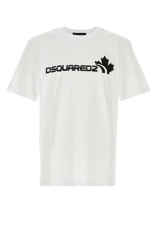 Dsquared2 ディースクエアード ホワイト コットン T シャツ - Image 1