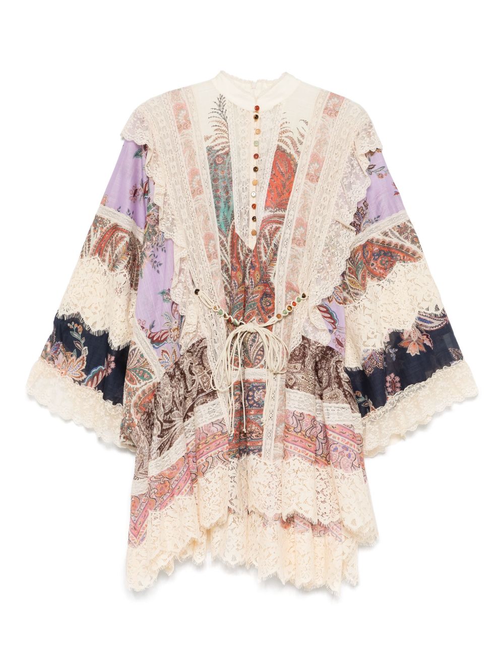 Zimmermann Zimmermann Rhiannonプリントコットンミニドレス - Image 1