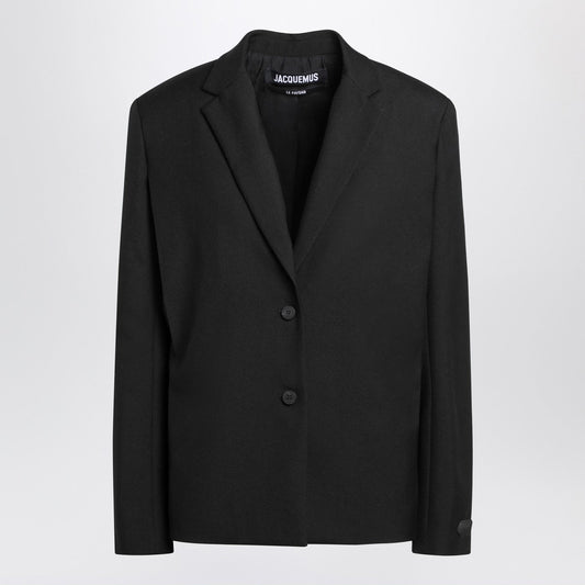 Jacquemus Jacquemus Black Single Breasted Wool Jacket - Image 1