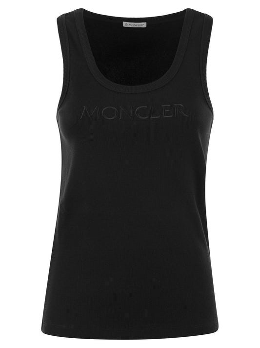 Moncler モンクラーのロゴ刺繍スポーツベスト - Image 1