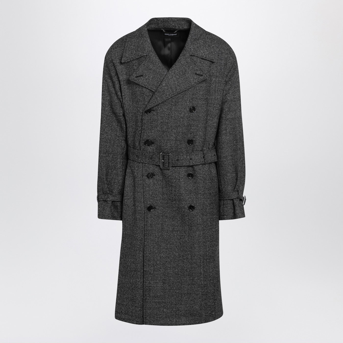 Dolce ドルチェ＆ガッバーナグレーウール二重胸肉コート - Image 1