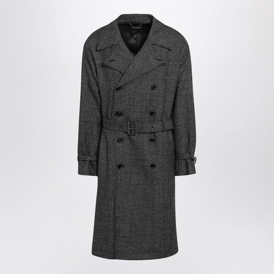 Dolce ドルチェ＆ガッバーナグレーウール二重胸肉コート - Image 1