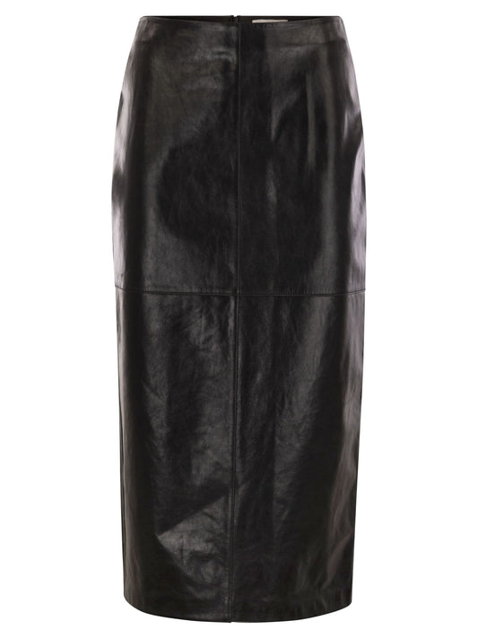 Sportmax Sportmax Afa Gonna Longuette In Pelle - Image 1