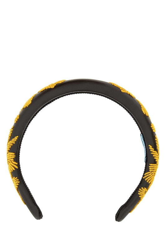 Prada プラダブラウンナッパレザーヘアバンド - Image 1