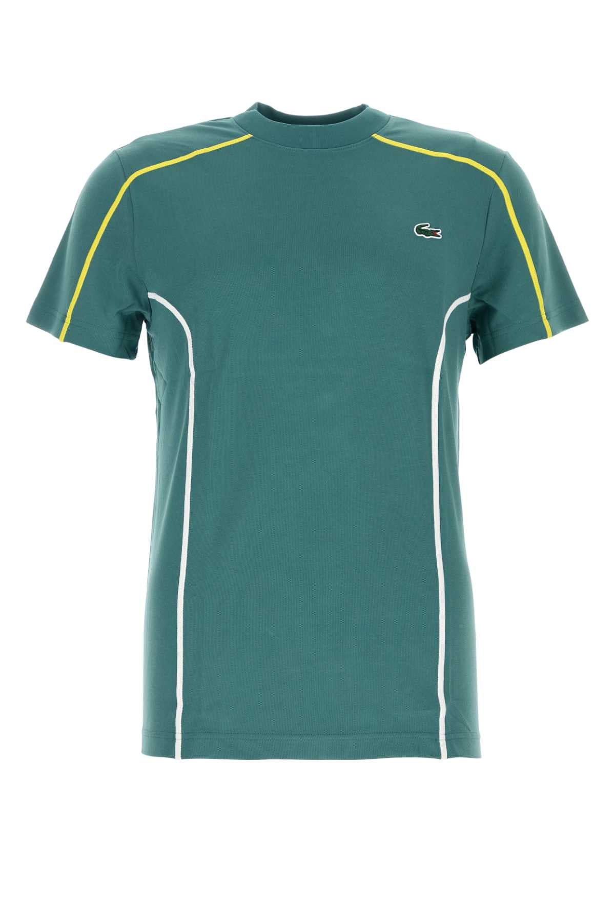 Lacoste ラコステダークグリーンポリエステルTシャツ - Image 1