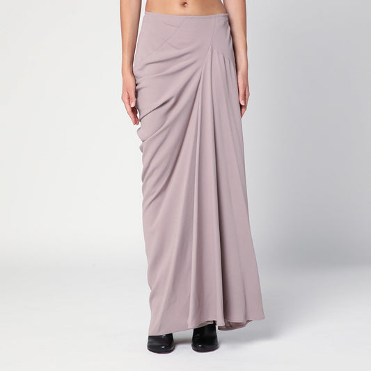 Monot Dries Van Noten Pink Long Draped Skirt - Image 1