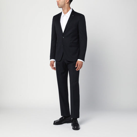 Tagliatore Tagliatore Blueシングル胸ウールスーツ - Image 1