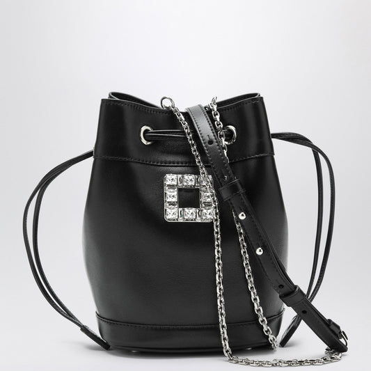 Roger Roger Vivier Black Leather Bucket BagTrèsVivier - Image 1