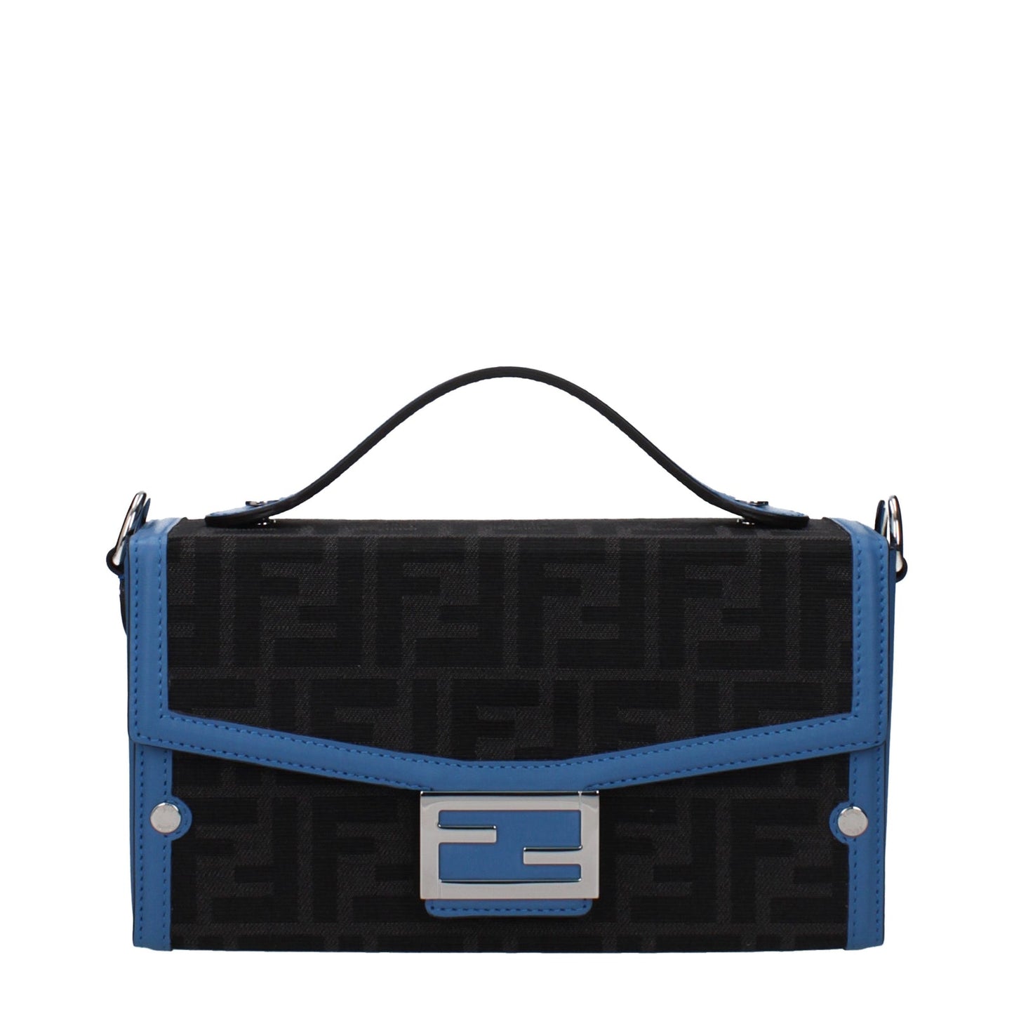 Fendi フェンディハンドバッグバゲットメンズファブリックグレー/フィオルダリソ - Image 1