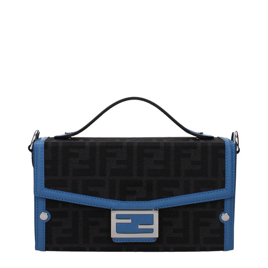 Fendi フェンディハンドバッグバゲットメンズファブリックグレー/フィオルダリソ - Image 1