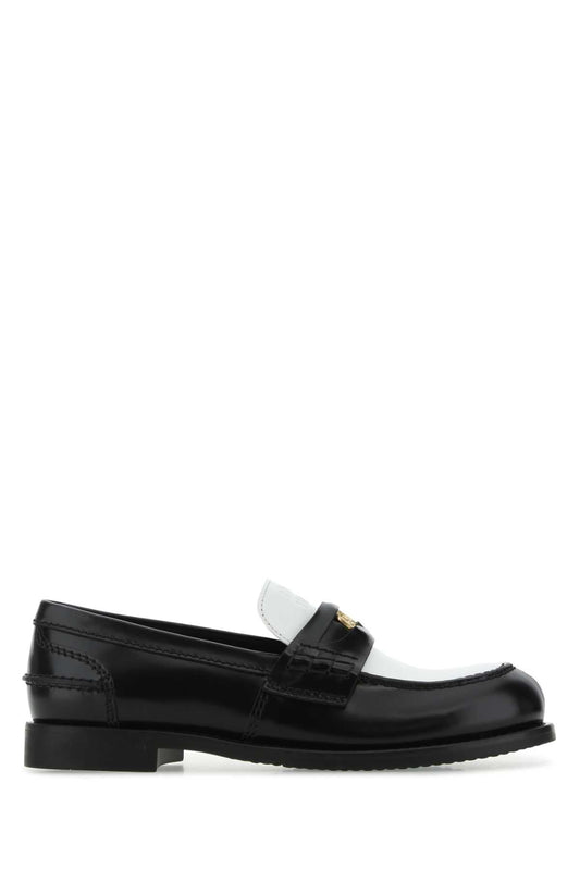 Miu Miu Miu Two Tone Leather Loafers - Image 1
