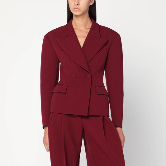 The The Andamane Burgundy Single Breasted Jacket - Image 1