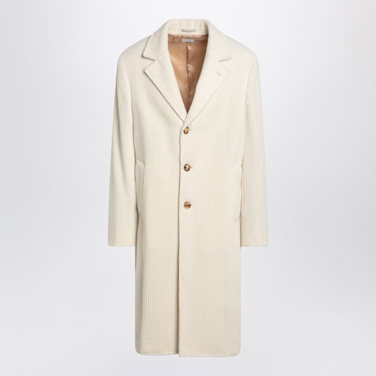 Brunello Brunello Cucinelli Ivory Corduroyコート - Image 1