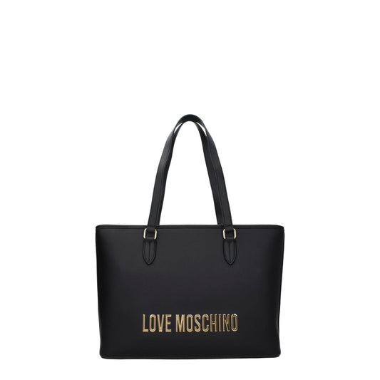 Moschino モスキーノのショルダーバッグが大好きです環境に優しい女性ポリウレタンブラック - Image 1