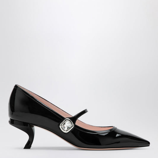Roger Roger Vivier Black Patent Leather Mary Jane VirguleDecolletés - Image 1