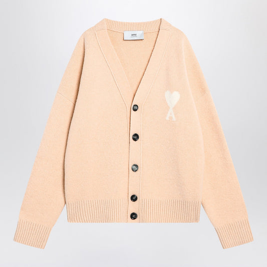 Ami Ami Paris Light Beige Wool Cardigan Ami De Coeur - Image 1