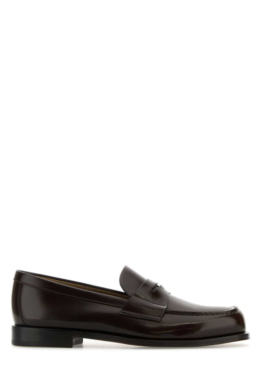 Prada プラダ チョコレート レザー ローファー - Image 1
