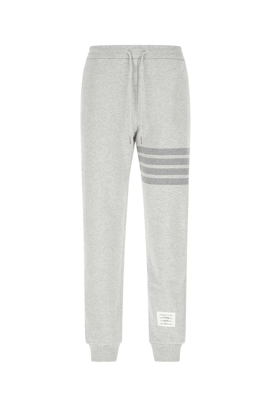 Thom Thom Browne Melange Grey Cotton Joggers - Image 1