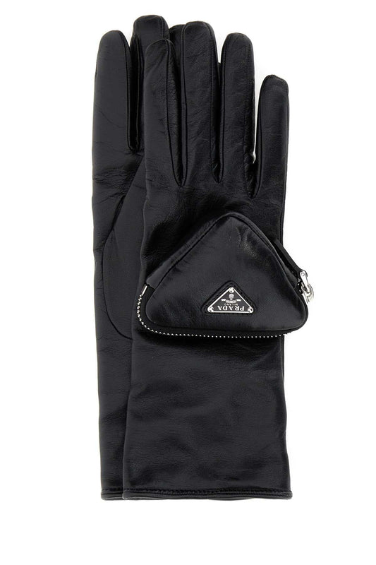 Prada プラダブラックレザーグローブ - Image 1