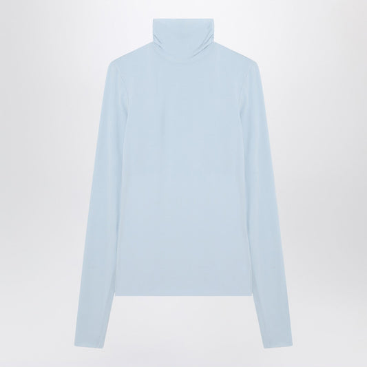 Sportmax SportMax Light Blue Jersey Knit Turtleneckセーター - Image 1