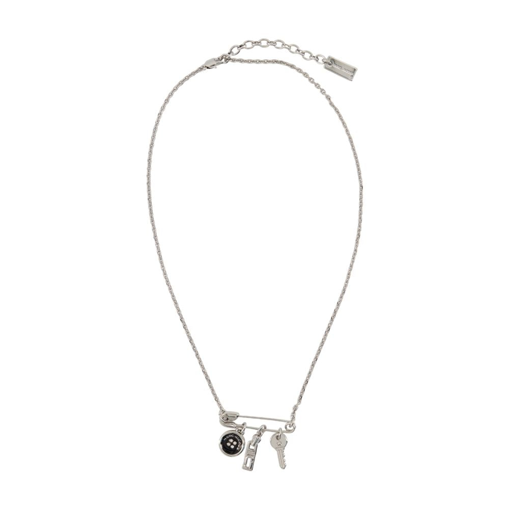 Marc ボタンチャームネックレスマークジェイコブスメタルシルバー - Image 1