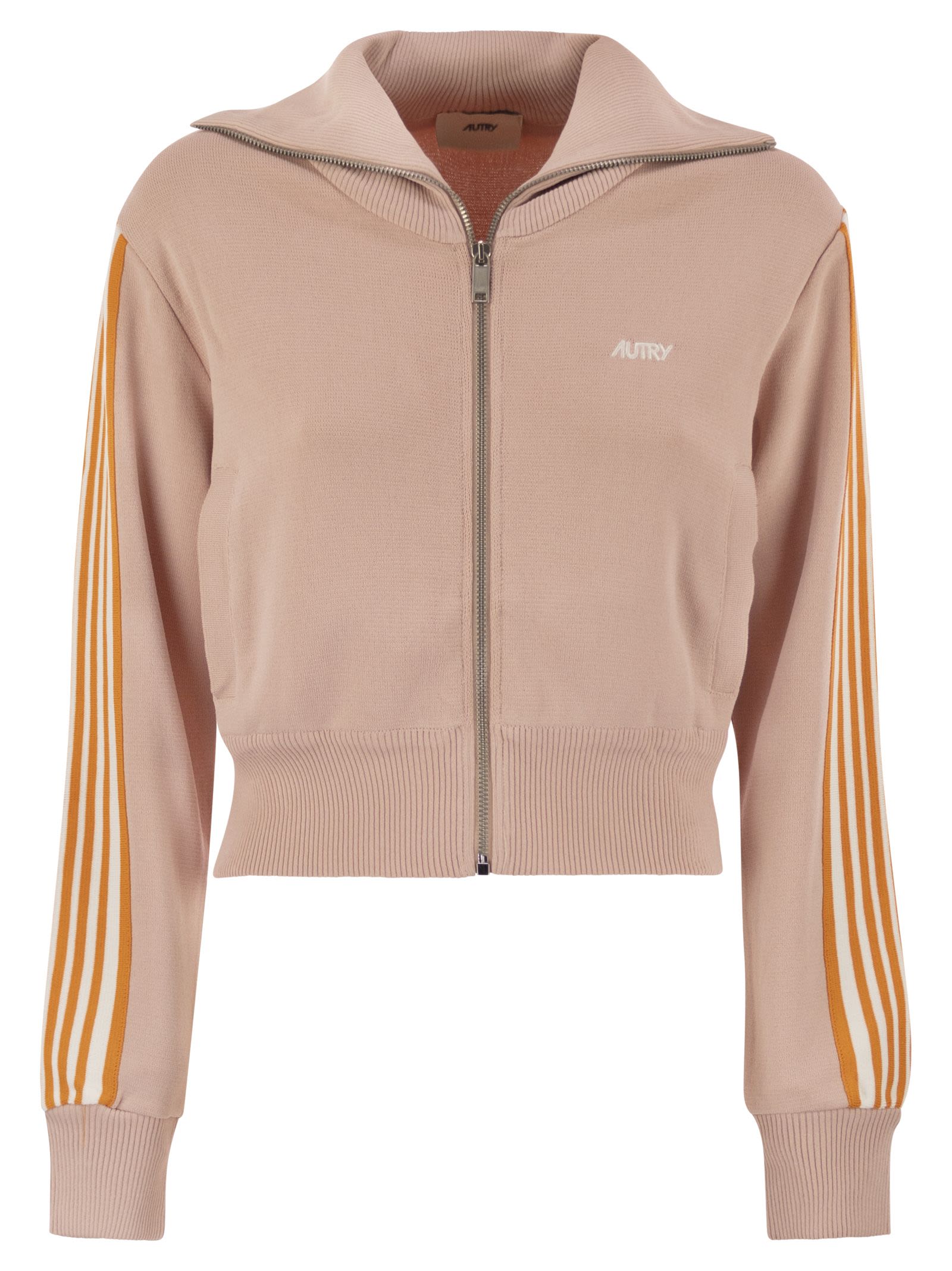 Autry Autryニットテニススタイルのジップスウェットシャツ - Image 1