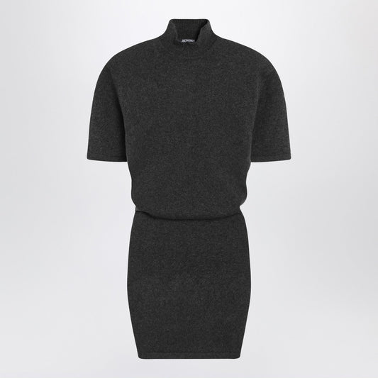 Jacquemus Jacquemus Dark Grey Wool And Cashmere Dress - Image 1