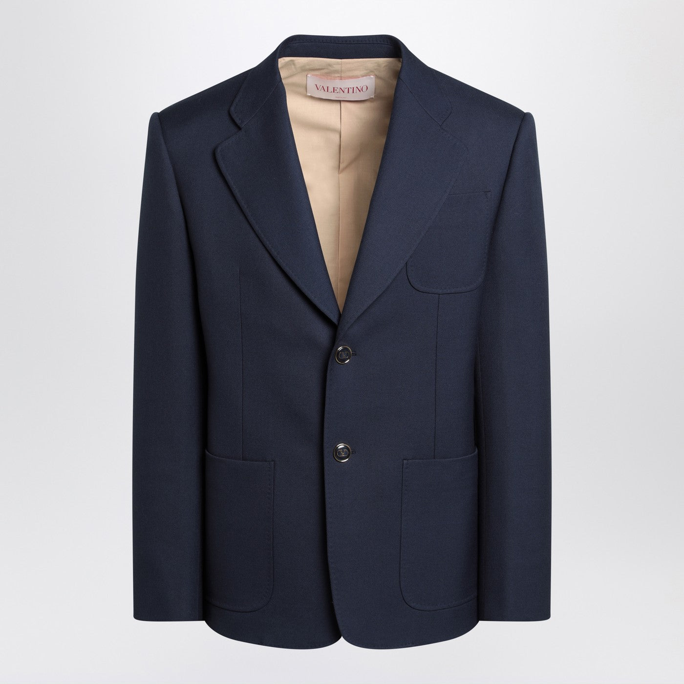 Valentino バレンティーノブルーシングル胸部ジャケット - Image 1