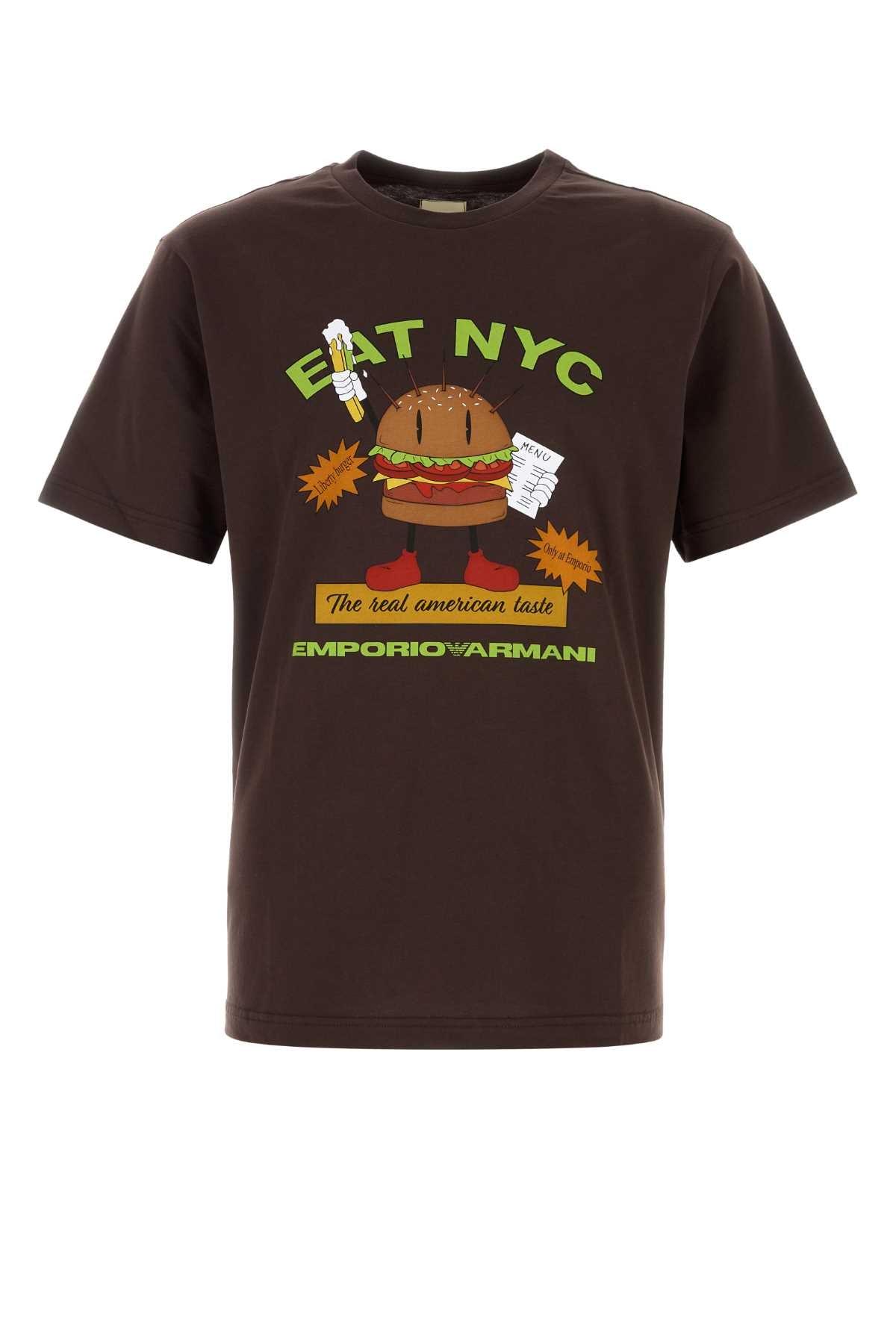 Emporio エンポリオ アルマーニ ブロウ コットン T シャツ - Image 1