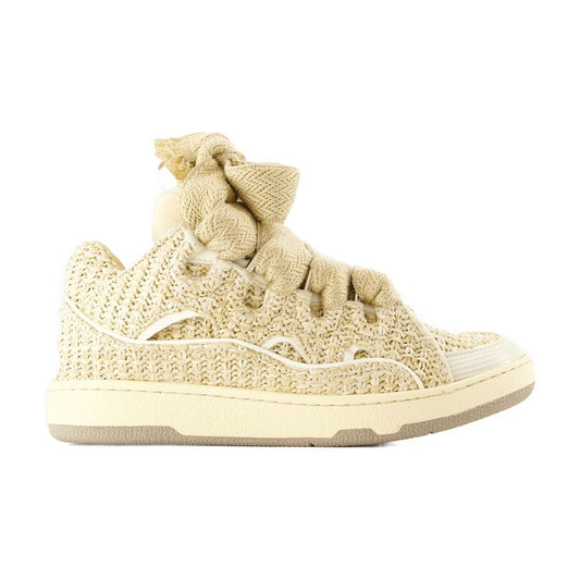 Lanvin 縁石スニーカーランビン合成ベージュ - Image 1