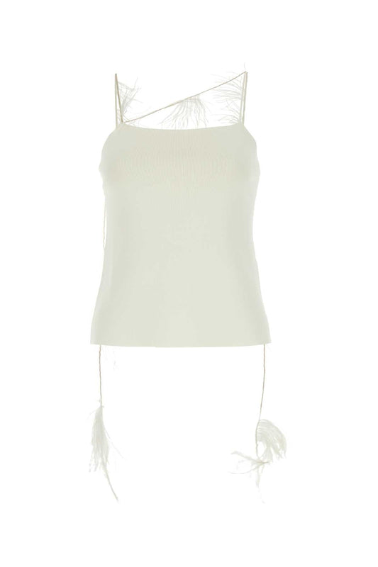 Jil Jil Sander Ivory Viscose Blend Top - Image 1