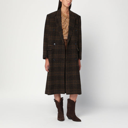 Marant イザベル・マラン・エトレ・カキはレクサナ二重胸部コートをチェックしました - Image 1