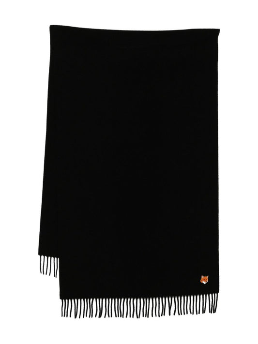 Maison メゾン キツネ スカーフ ブラック - Image 1