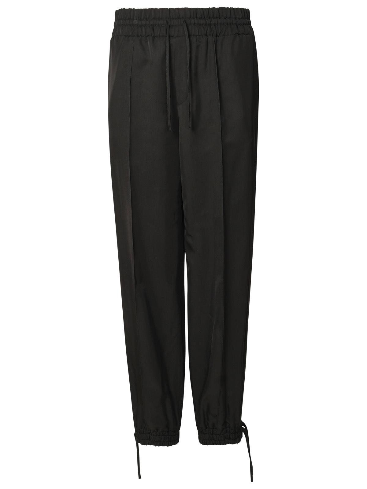 Jil Jil Sander Black Viscoseズボン - Image 1