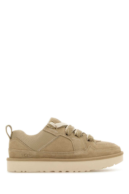 Ugg Ugg Beigeスエードとメッシュローメルスニーカー - Image 1