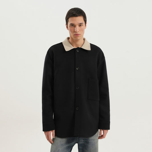 1989 1989年のブルーウールのスタジオシャツジャケット - Image 1