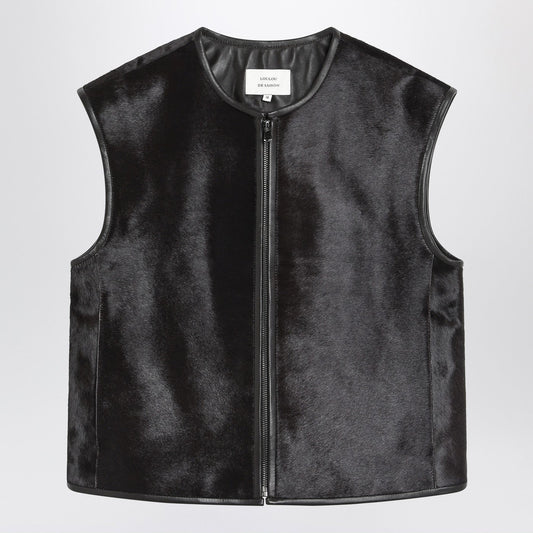 Loulou Loulou Studio Brown Ampasベストポニーエフェクトレザー - Image 1