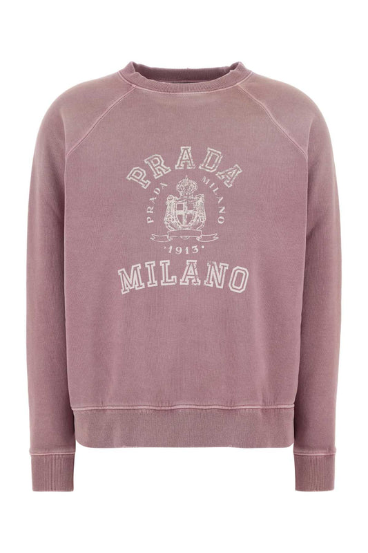 Prada プラダダークピンクのコットンスウェットシャツ - Image 1