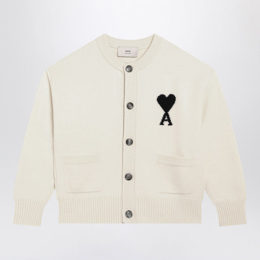 Ami Ami Paris White Ami De Coeur Cardigan - Image 1