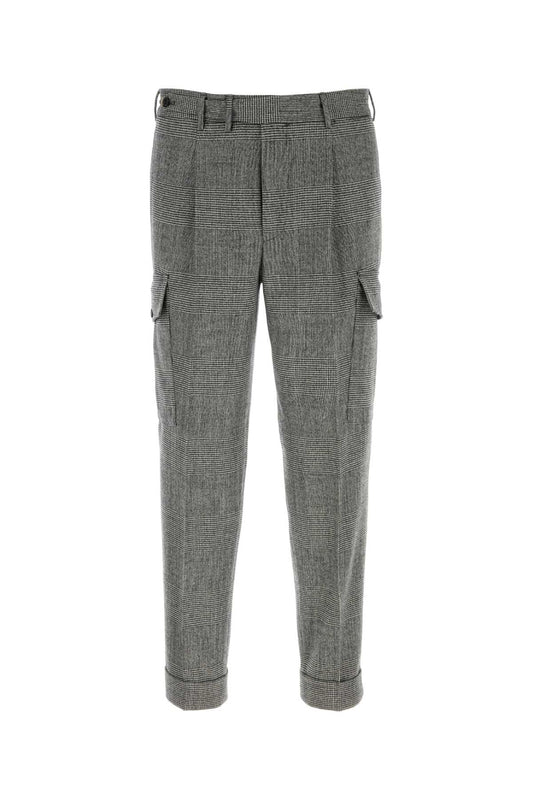 Pt Pt Torino 刺繍ストレッチ ウール ブレンド パンツ - Image 1