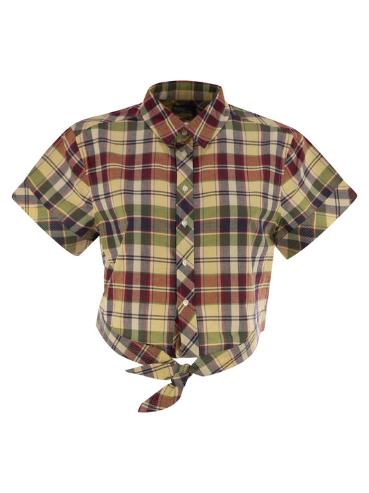 Polo 格子縞の綿のポロラフローレンショートシャツ - Image 1