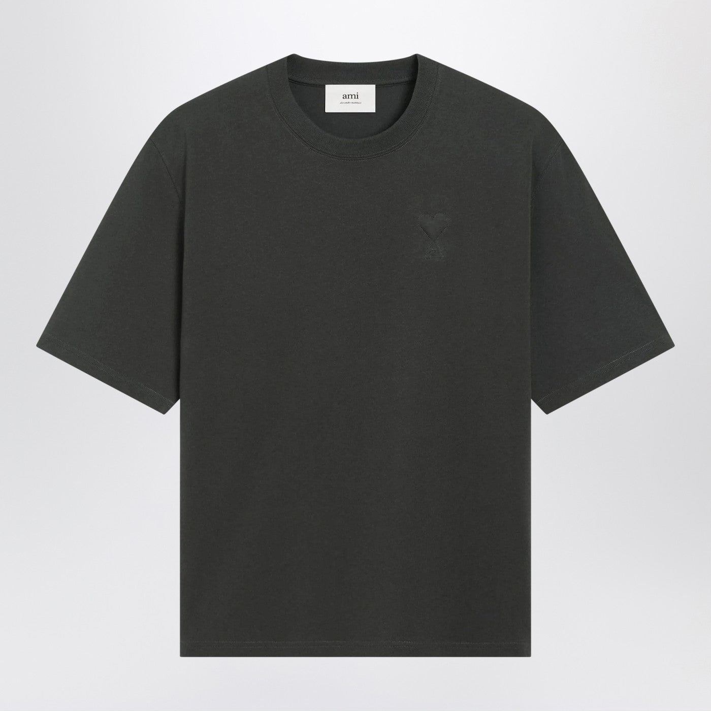 Ami Ami Paris Anthracite Grey Ami De Coeur Tシャツ - Image 1