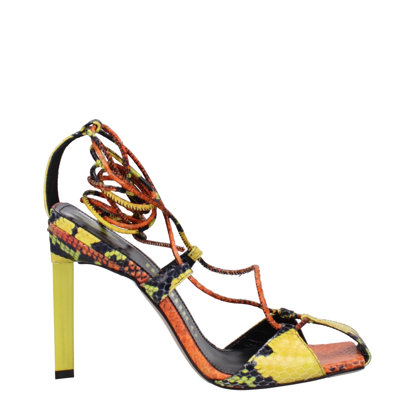 The Attico Sandals Adele Women Leather Orange/Yellow - Image 1