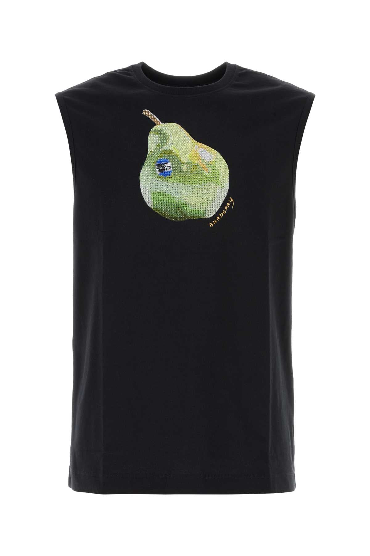 Burberry バーバリーブラックストレッチコットンタンクトップ - Image 1