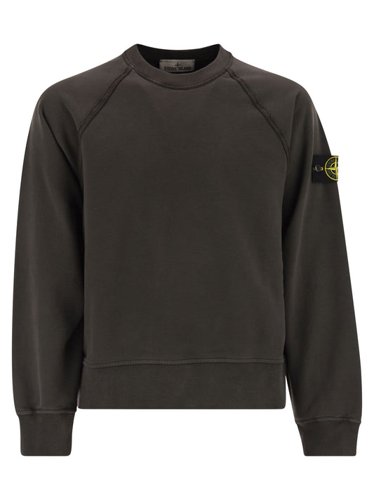 Stone Stone Island Oversized Crew Neck Sweatshirt With Raglan Sleeves - Image 1