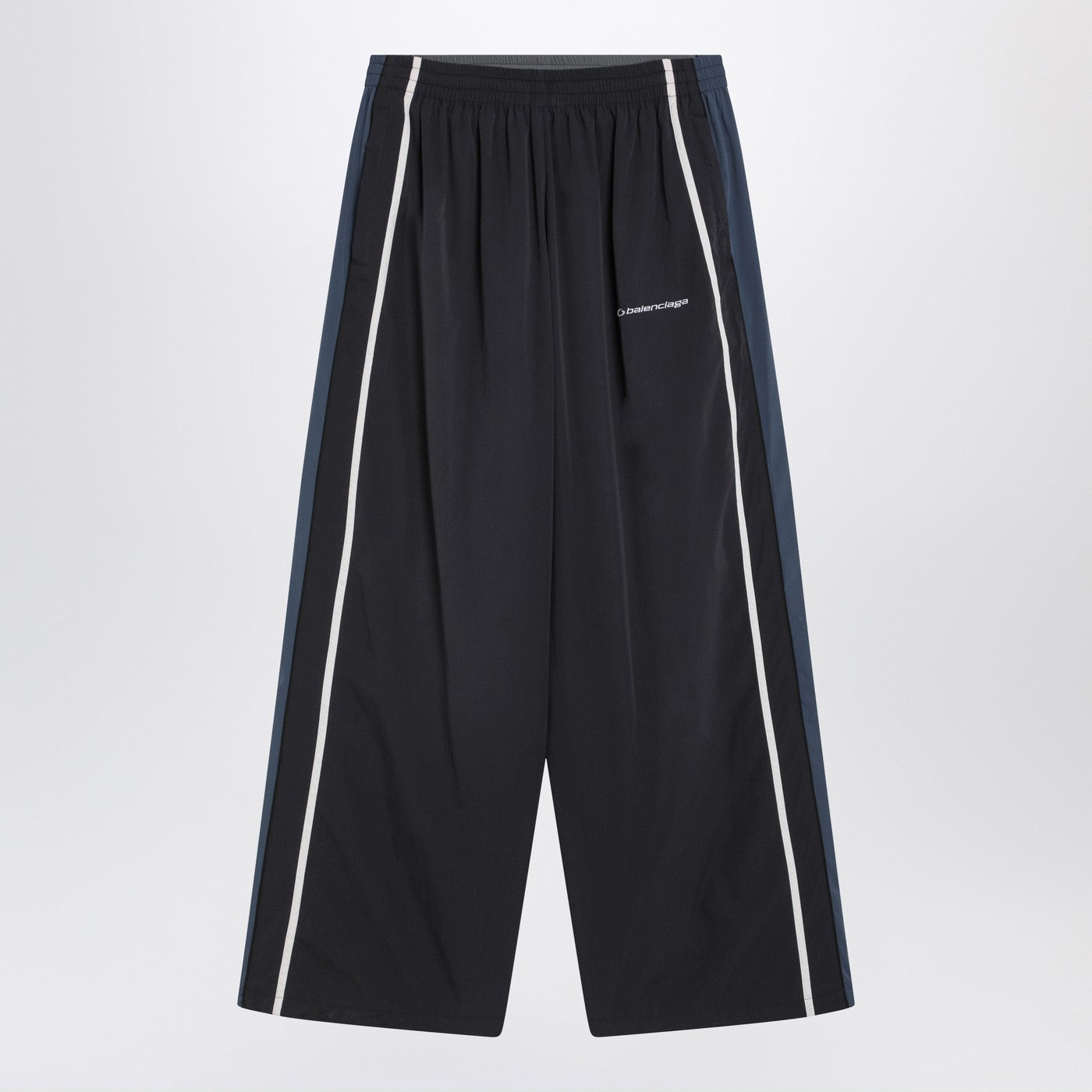 Balenciaga バレンシアガブラック/ネイビーブルー/グレーフェードエフェクト50/50トラックスーツのズボン - Image 1