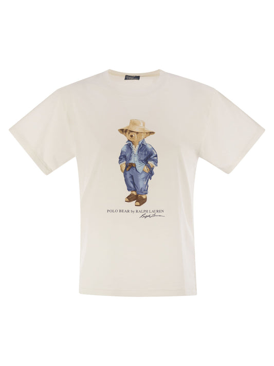 Polo ポロラフローレンポロベアTシャツのコットンジャージー - Image 1
