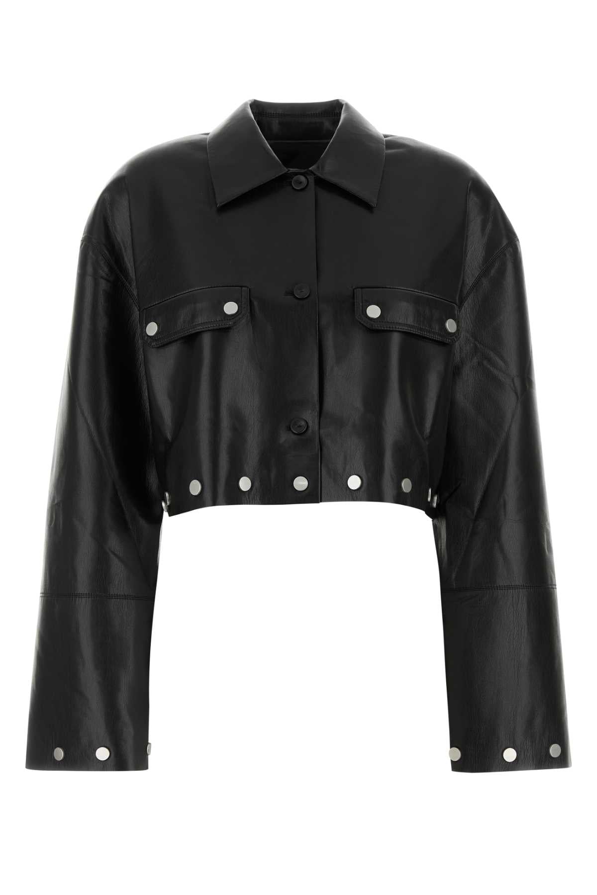 Nanushka Nanushka Black Synthetic Leather Kassieシャツ - Image 1