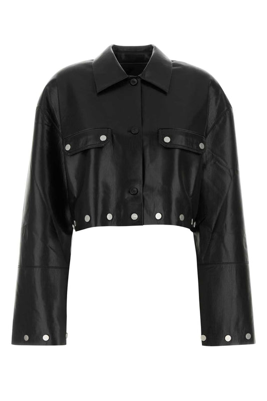Nanushka Nanushka Black Synthetic Leather Kassieシャツ - Image 1