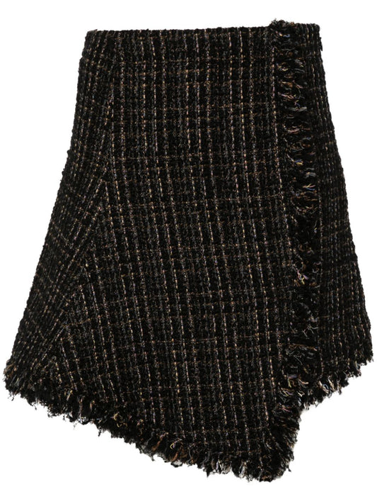 Sacai Sacai Tweedウールミニスカート - Image 1